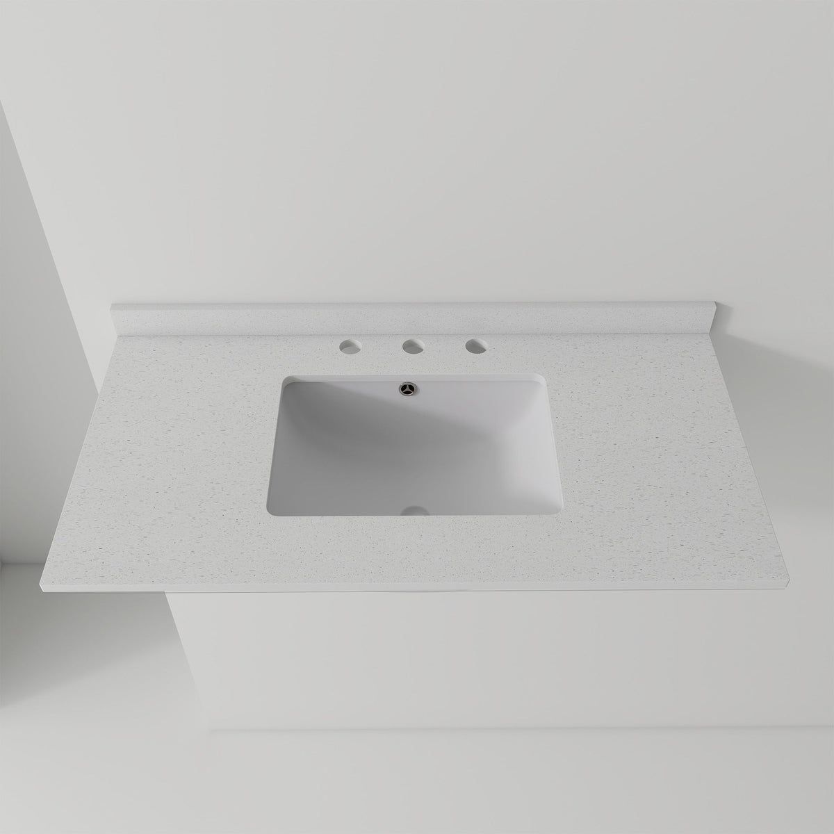 Basin Sink, 0.6" Ultra Thin Profile, Triple Faucet Holes