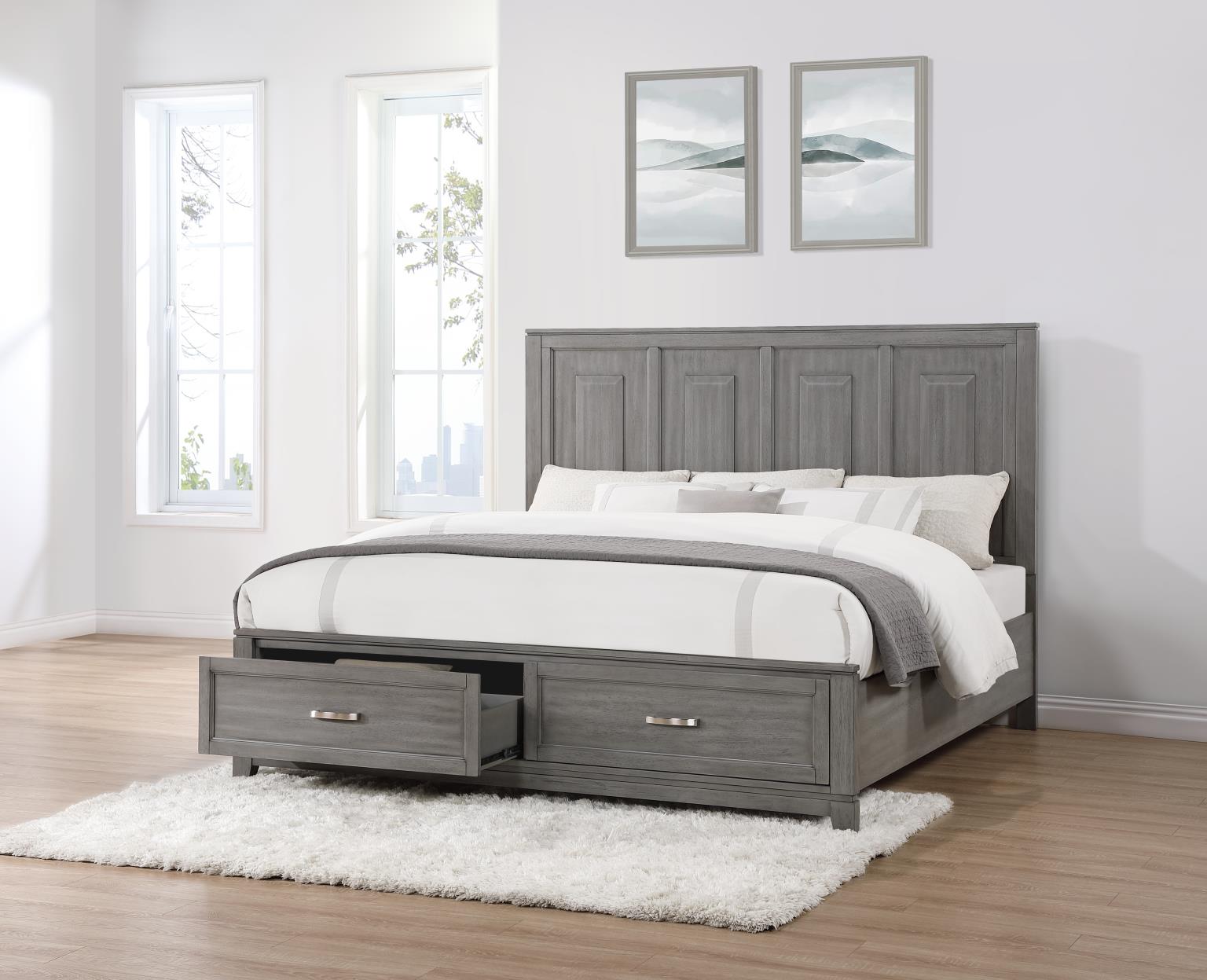 Gray King Bed – B237-K