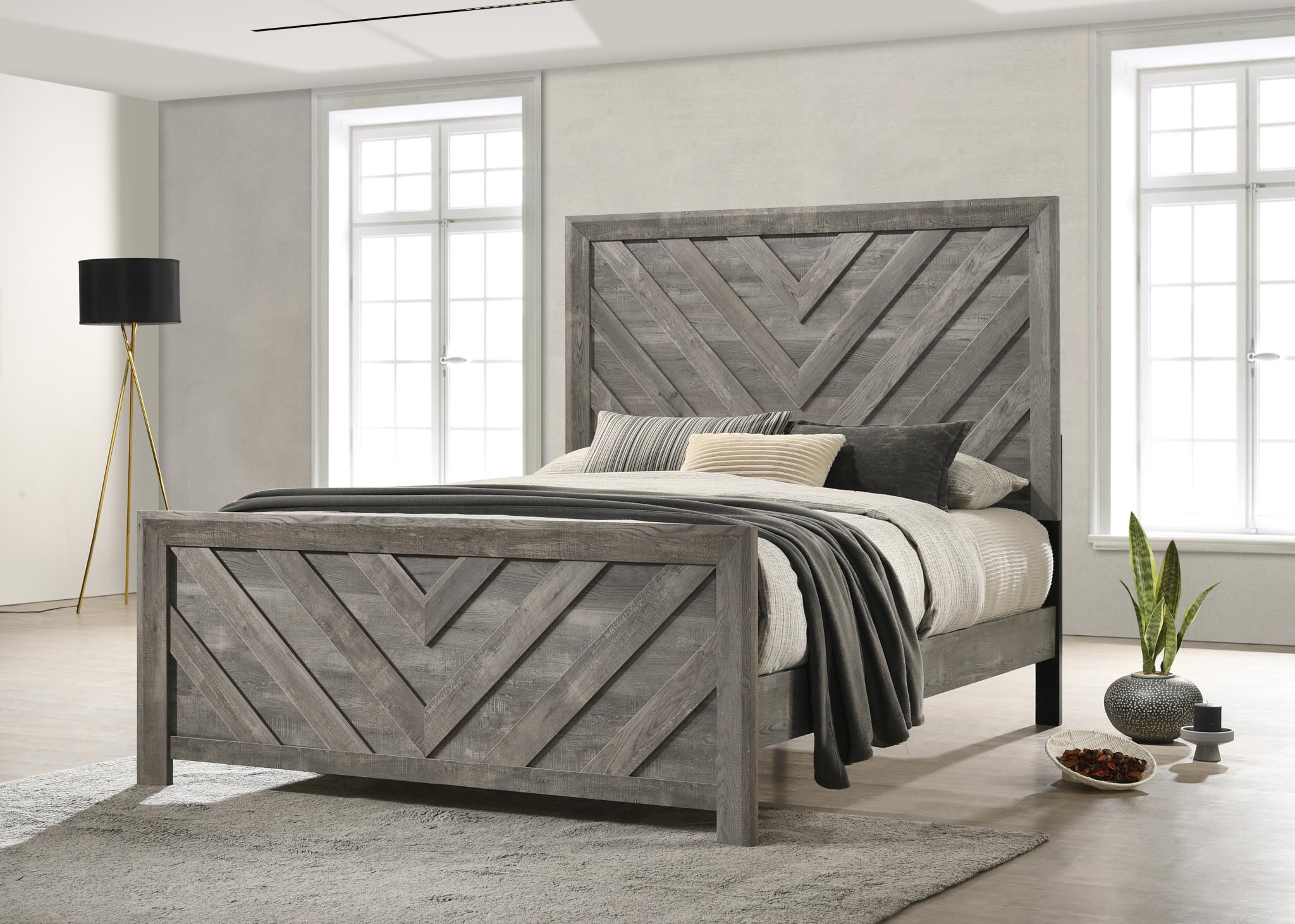 Gray King Bed Frame - B402-K
