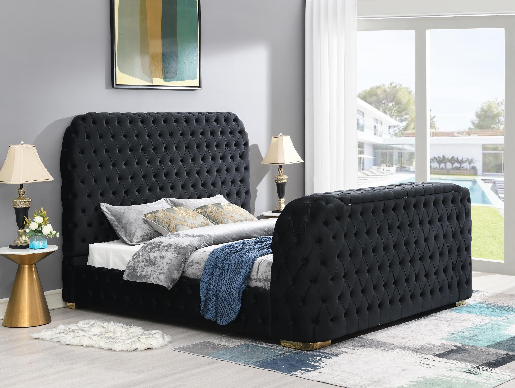 Black Velvet King Smart Bed - B540-K