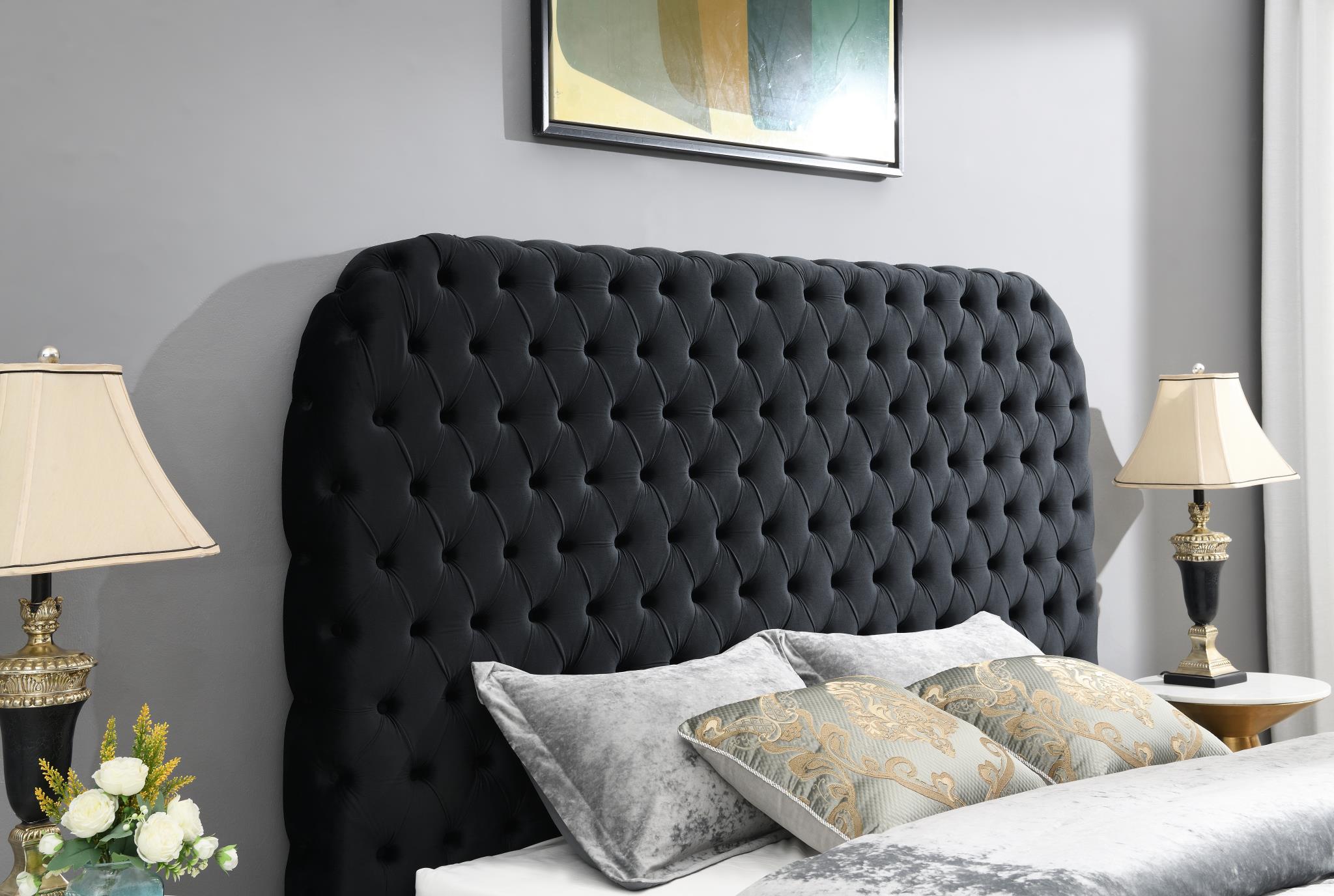 Black Velvet King Smart Bed - B540-K
