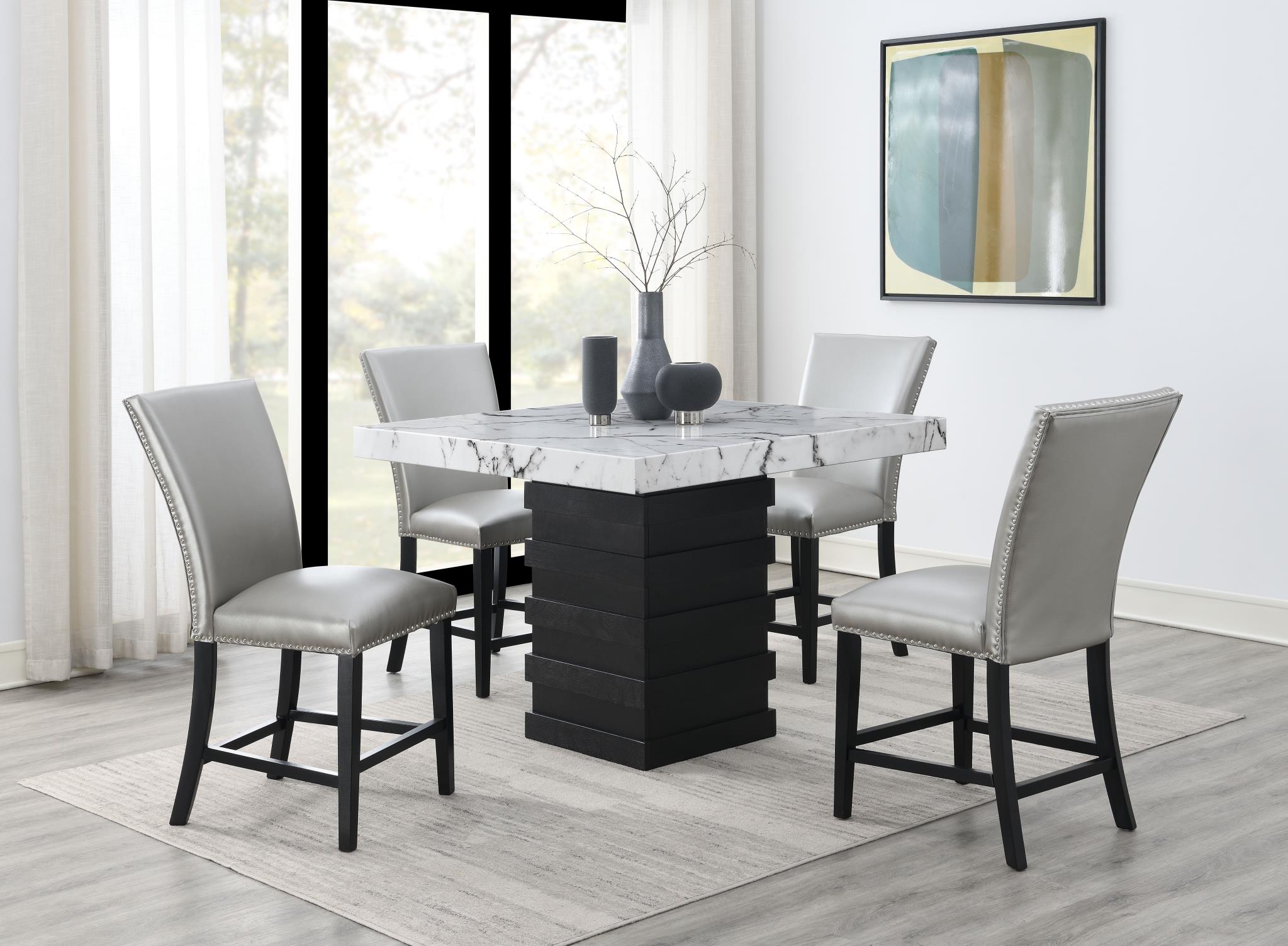 White Faux Marble Counter Table – D138-T