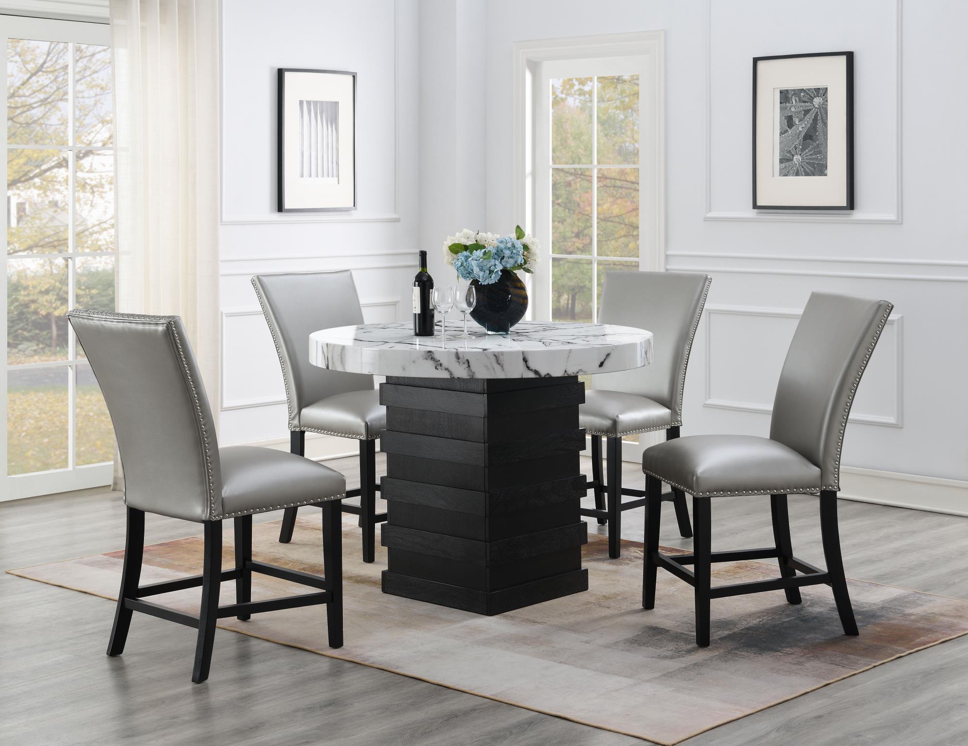 White Round Counter Height Table – D141-T