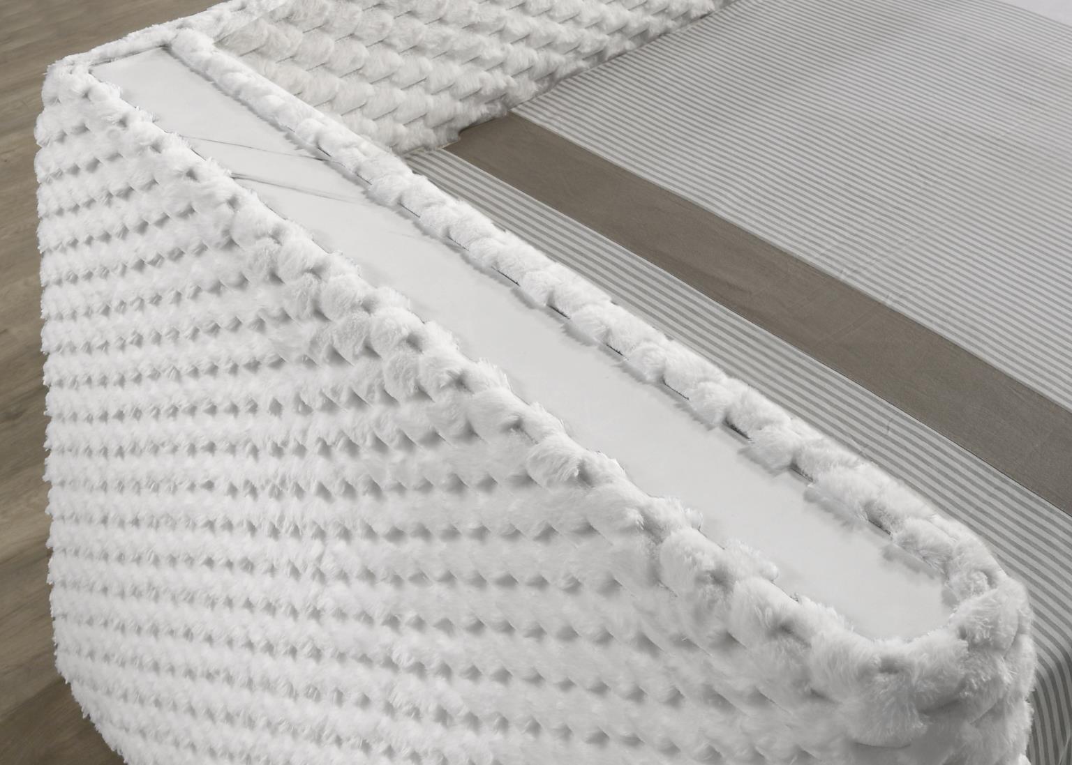 Ivory Woven Fabric Daybed with Trundle – DB801