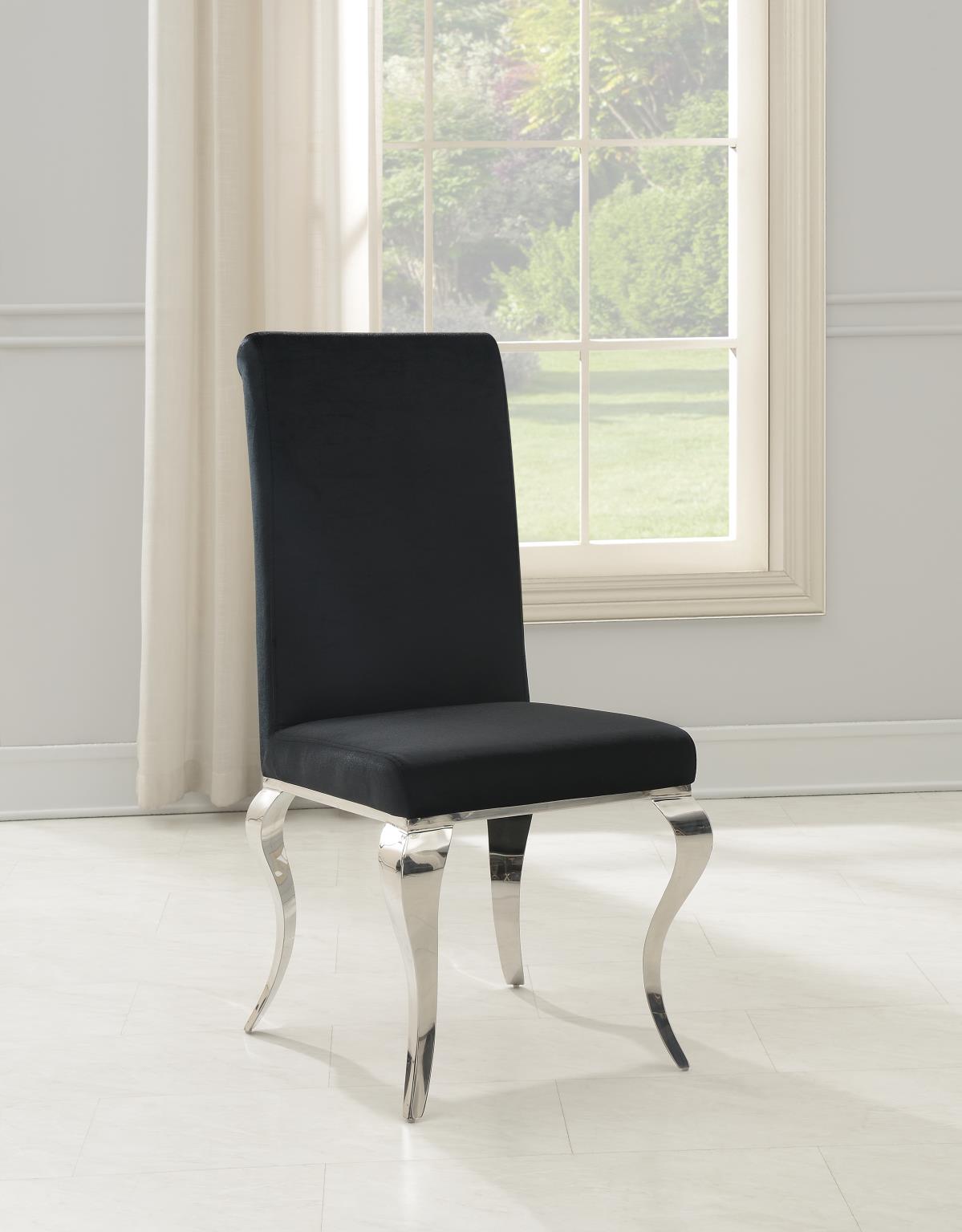 Classic Black Velvet Dining Chair – G-106-S