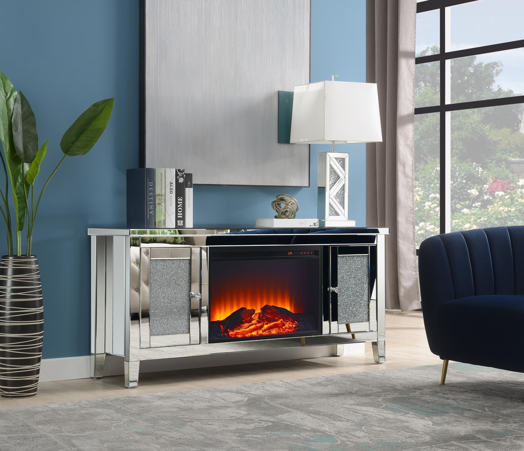 Luxury Glamour LED Fireplace with Tempered Glass – G-260-F