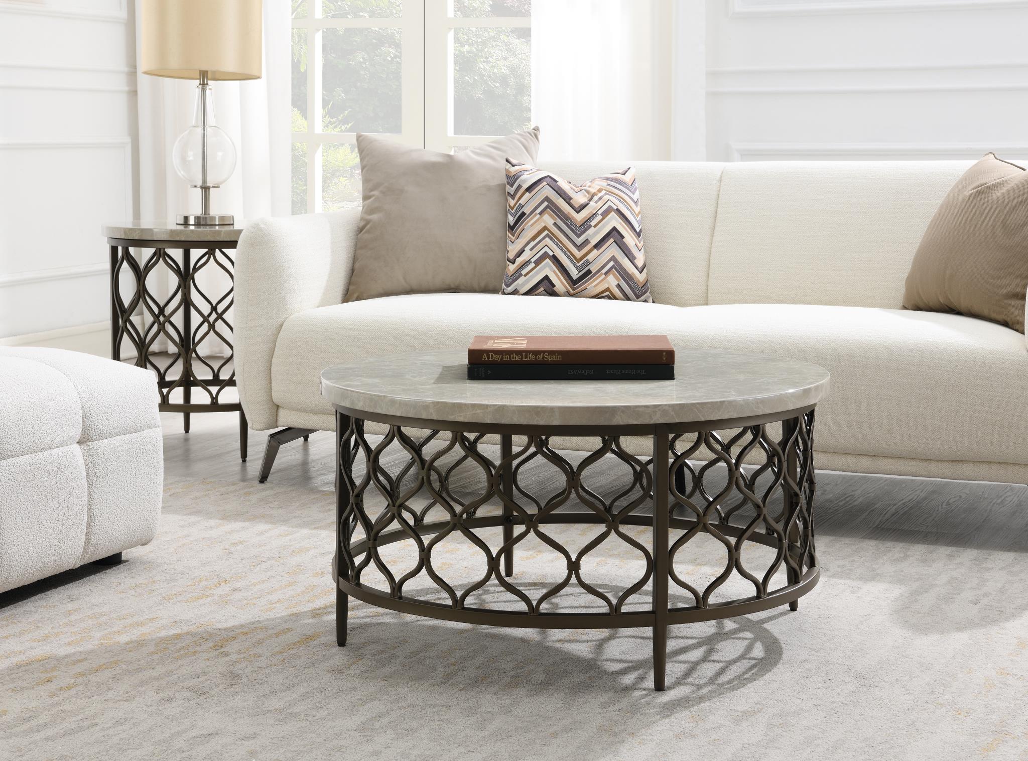 Brown Coffee Table & 2 End Tables – T154