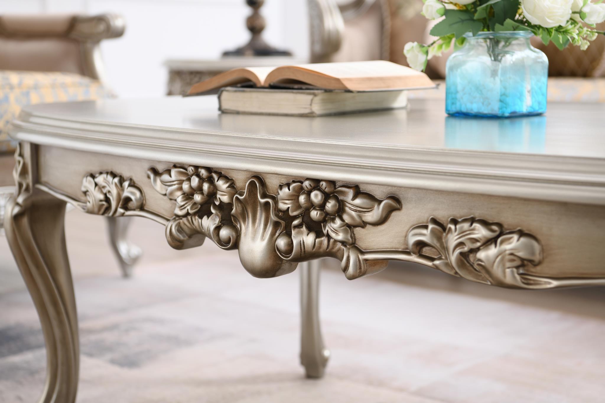 3-Piece Traditional Champagne Table Set – T197-3PC