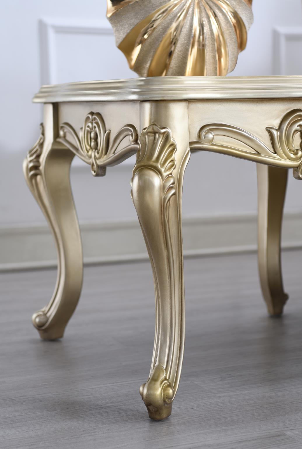 Traditional Champagne Gold Coffee Table & 2 End Tables (3-Piece Set) – T199-3PC