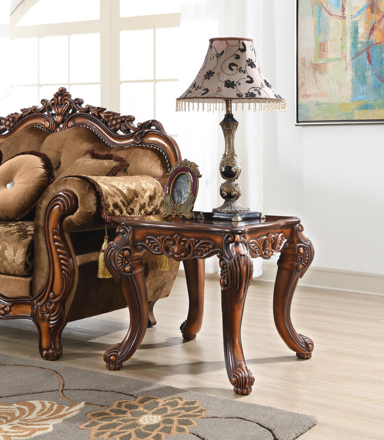 Traditional Warm Brown Sofa Table – T204-ST