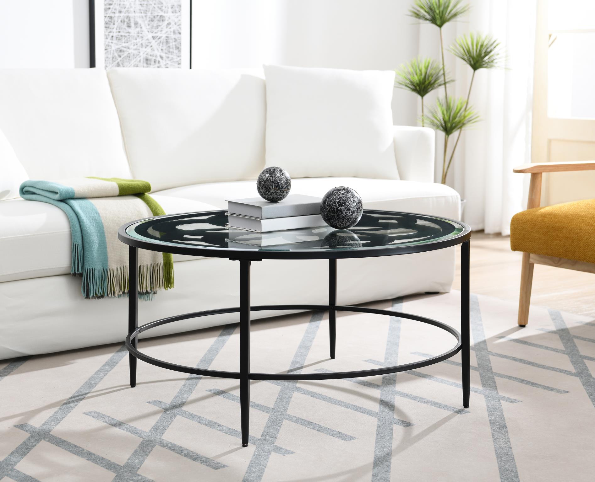 Black Coffee Table & 2 End Tables – T273