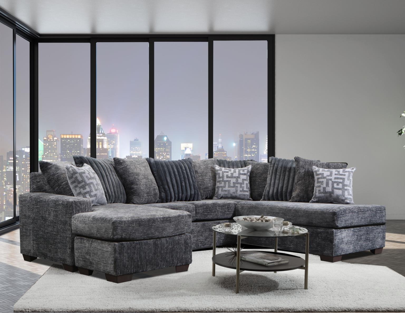 Charcoal 3PC Sectional – U267