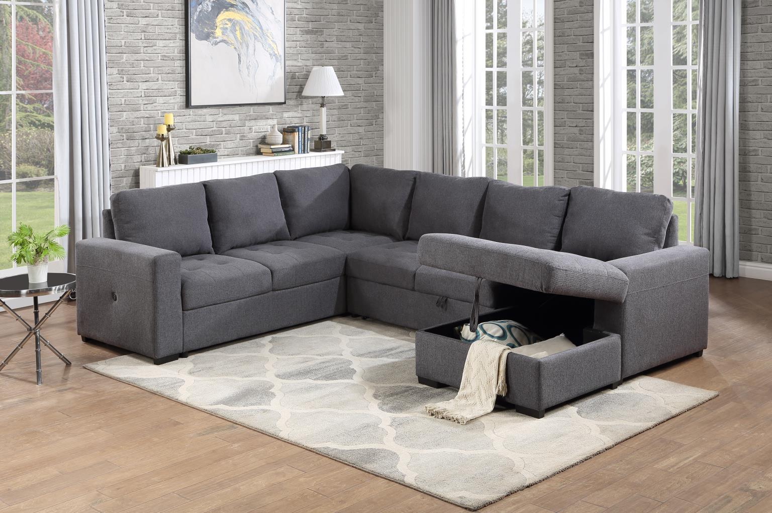 Gray 3PC Sectional – U277
