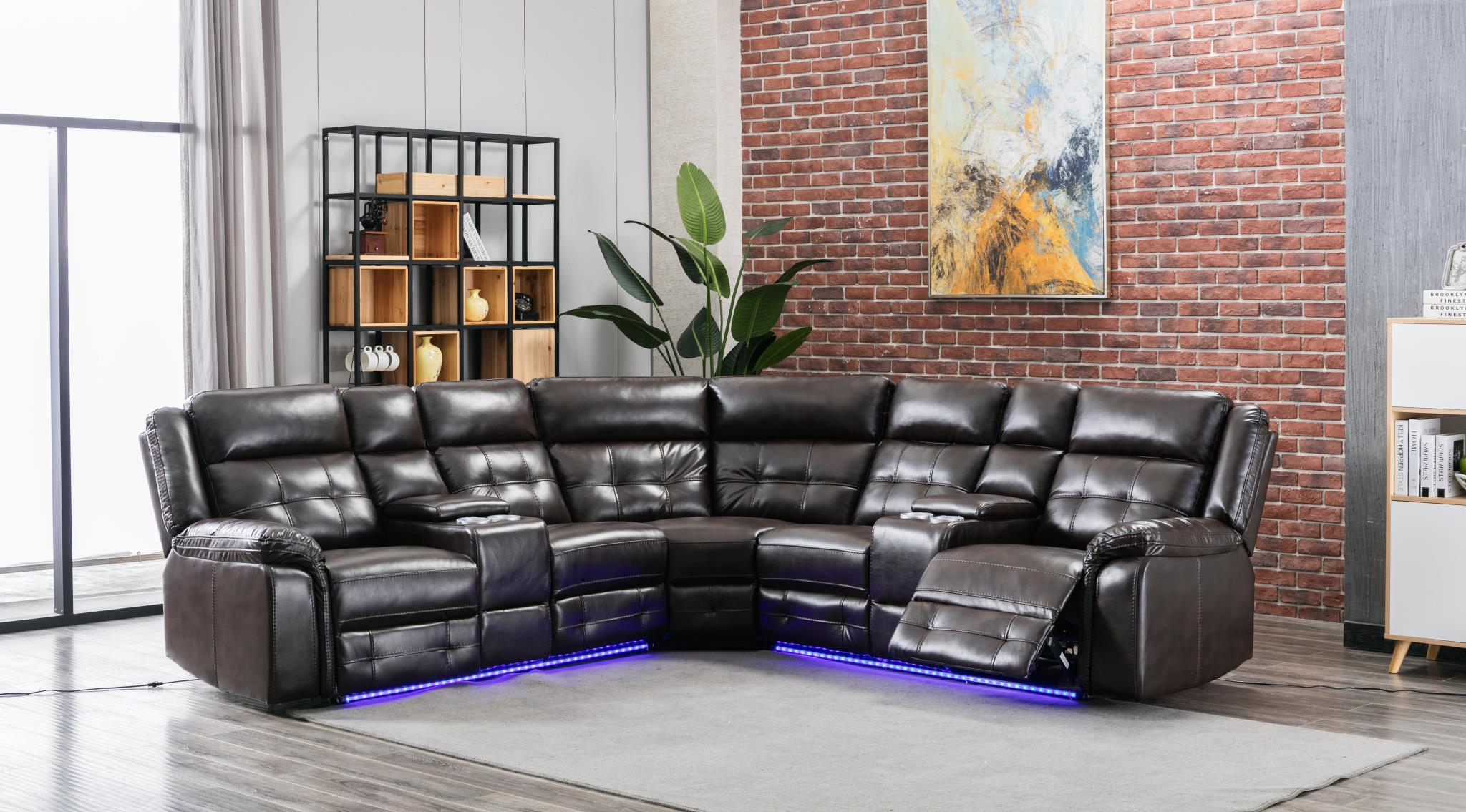 Brown 3 PC Power Reclining Sectional – U31-BR