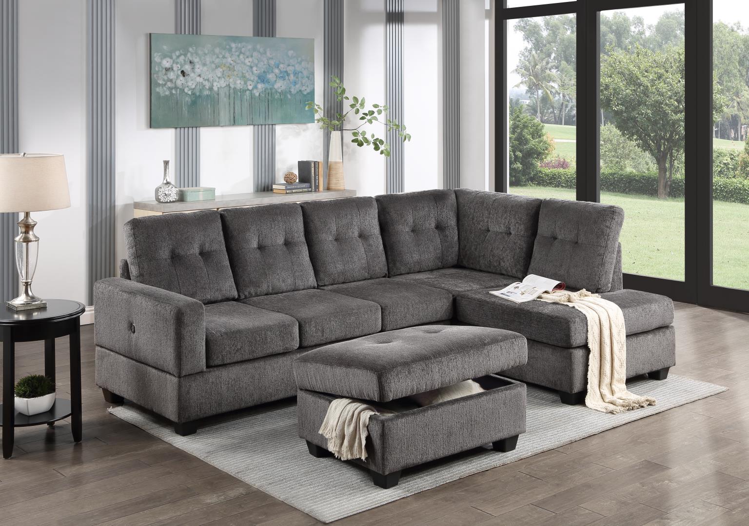 Gray 2PC Sectional – U323