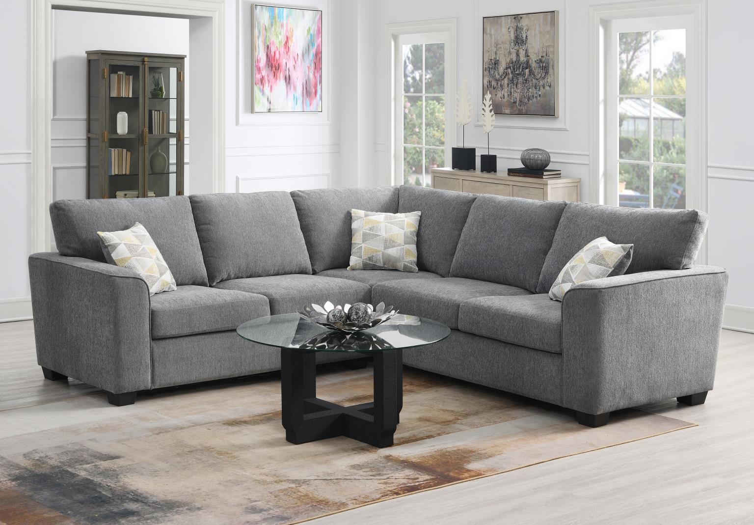 Gray 2PC Sectional – U327