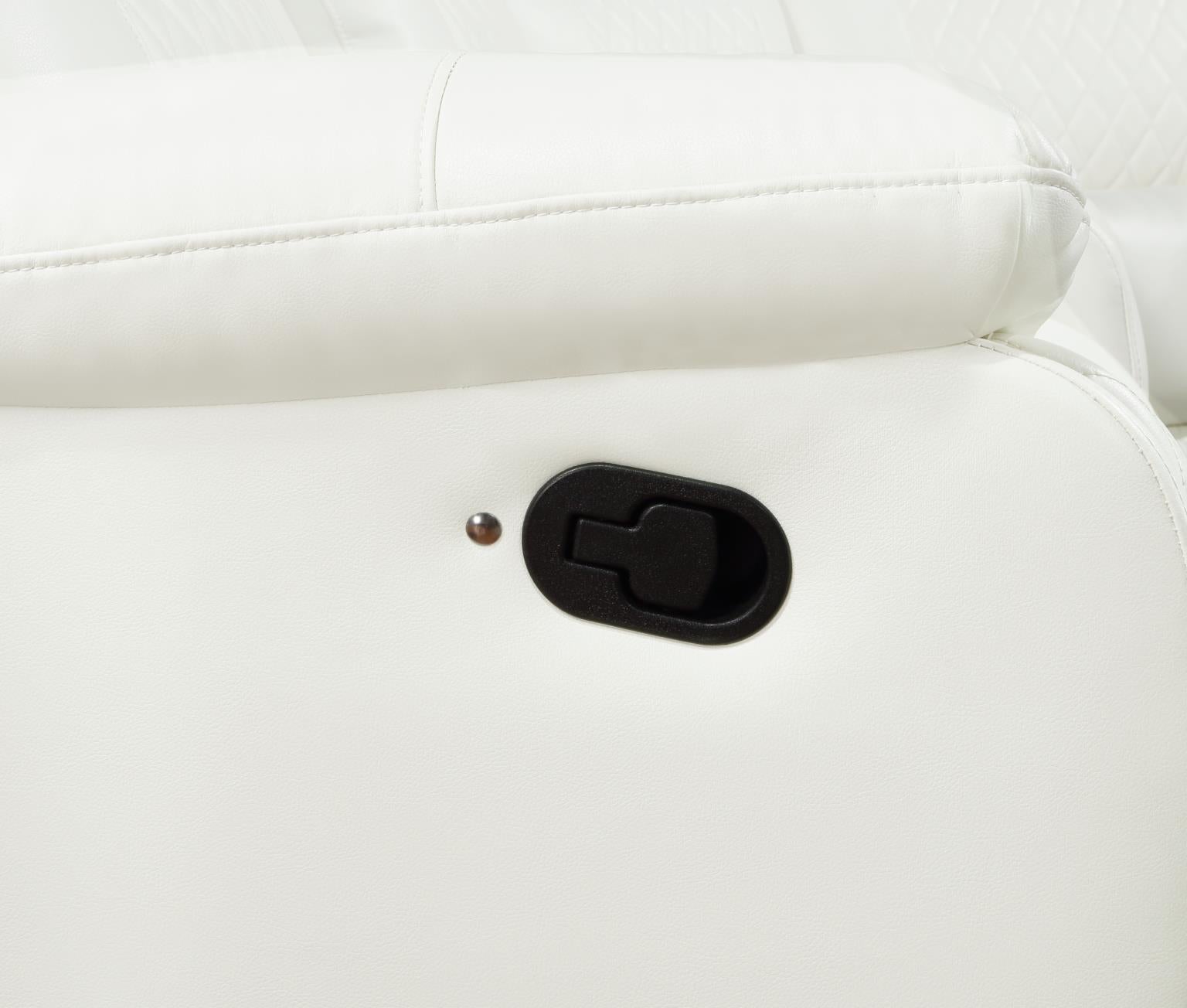 White Air Gel Leather Motion Sectional – U64