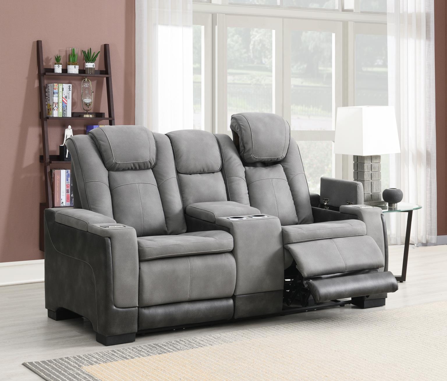Slate Power Reclining Loveseat – U77-L