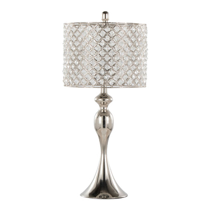 Ashland - Contemporary Table Lamp Square Clear Crystal (Set of 2) - Nickel