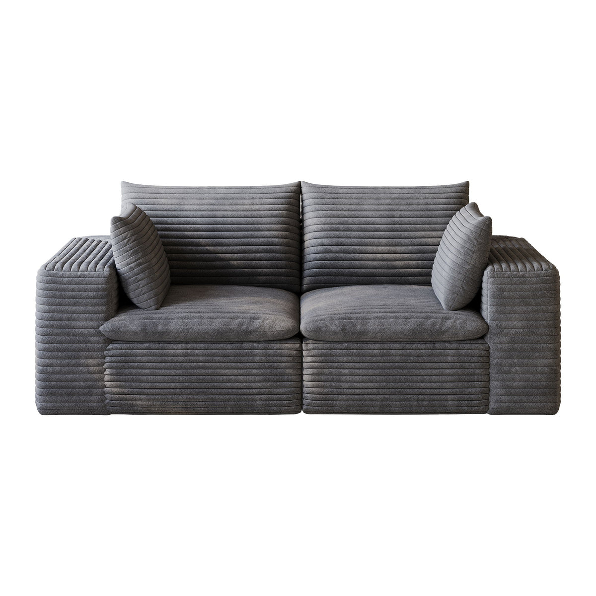 Cloud Sofa, Deep Seat Couches, Removable Cushion For Living Room - Dark Gray