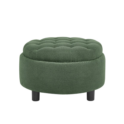 Storage Round Footstool Table Ottoman