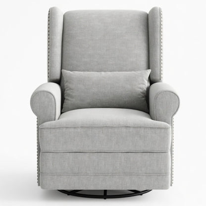 Extra Wide Swivel Recliner Glider Chair With Footrest