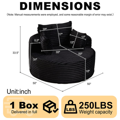 Modern Single Sofa With Backrest Pillow For Living Room