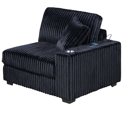 Contemporary Style Chair With Cup Holder Armrest