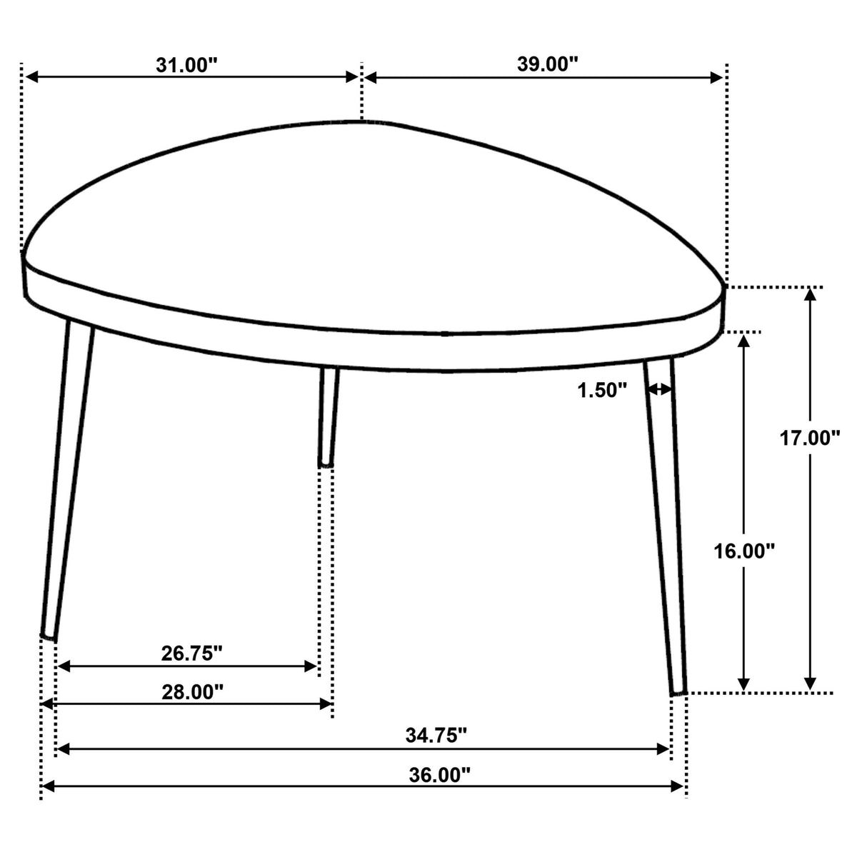 Xander - Triangular Coffee And End Table Set