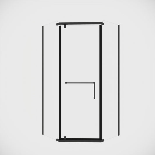 Frameless Neo Angle Shower Door WithTempered Glass