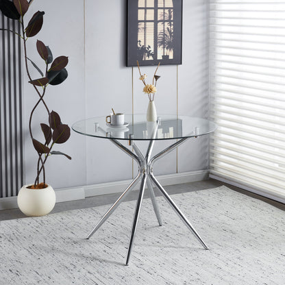 Compact Dining Table With Glass Top