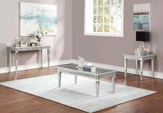 T035 - Coffee Table & 2 End Tables - Silver