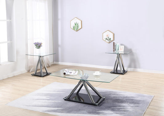 T285 - Chrome Table Set (Set of 3) - Silver