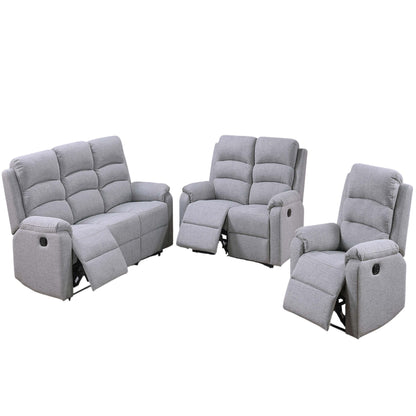 Modern Living Room Set With Manual Recliner