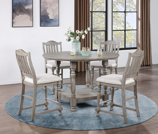 D114 - Counter Height Chair (Set of 2) - Gray