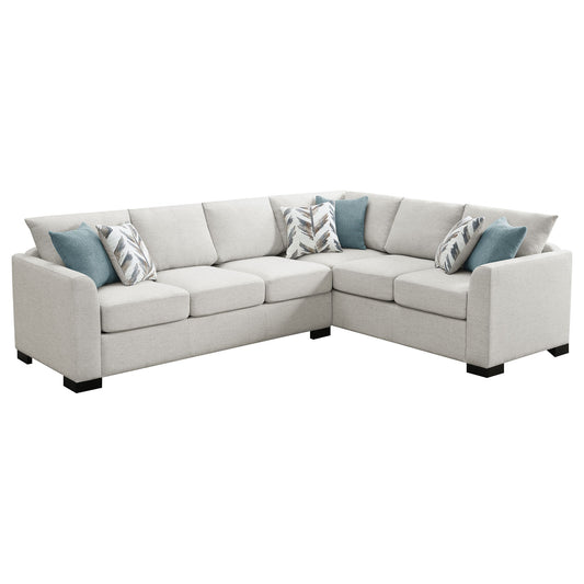 Radison - Upholstered Sectional Sofa With Hidden Sleeper - Greige