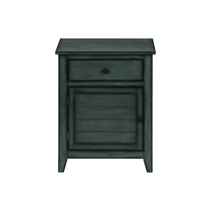 Accent Table With Storage Drawer - Blue