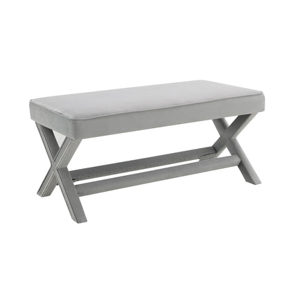 Comfort Double Bench Upholstered With X Crossed Legs