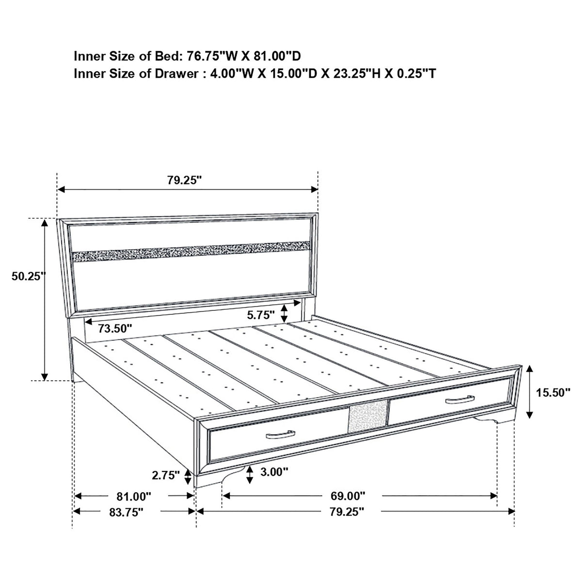 Corbin - Glittering Bedroom Set