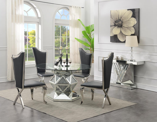 G-102 - Glamour Dining Table - Silver
