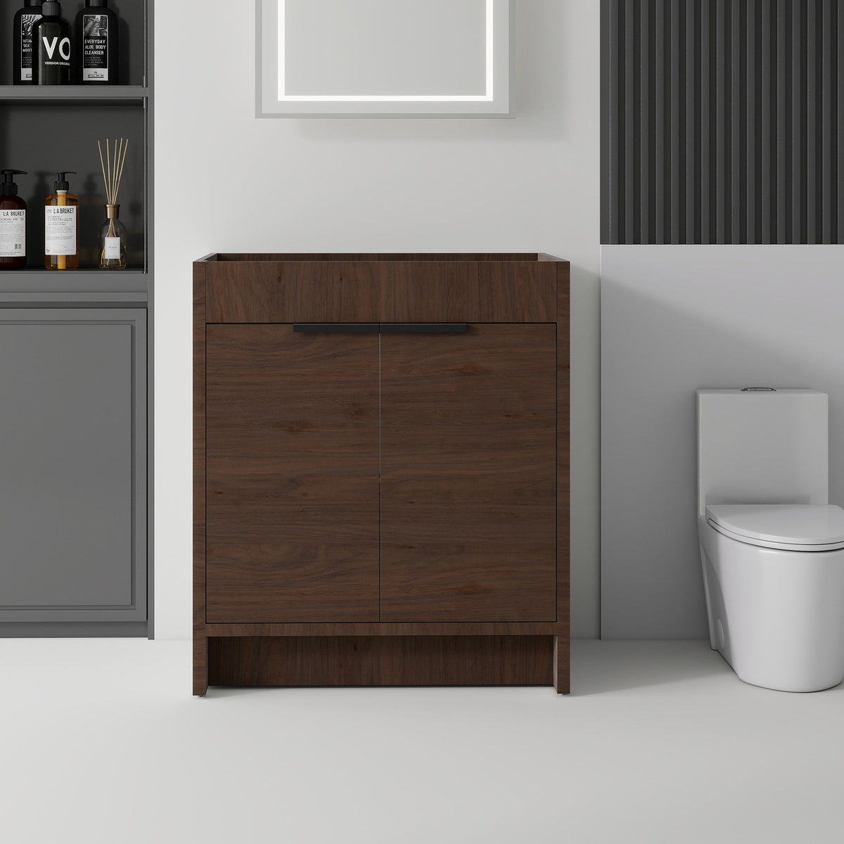 Freestanding Bathroom Vanity Cabinet With Soft Close Doors, Cabinet Only