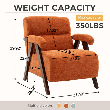 Modern Accent Chair With Tufted Armchair For Reading Room