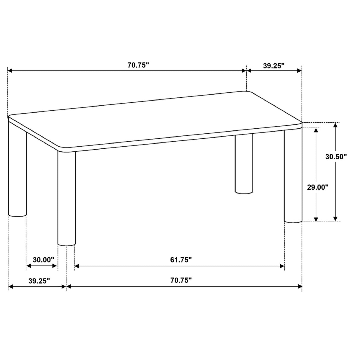 Bryant - Rectangular Dining Table - Brown Oak