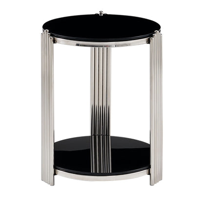 Round Table With Double Layer Storage