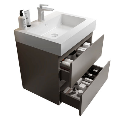 Alice - Bathroom Vanity With Sink, Wall Mounted, Floating