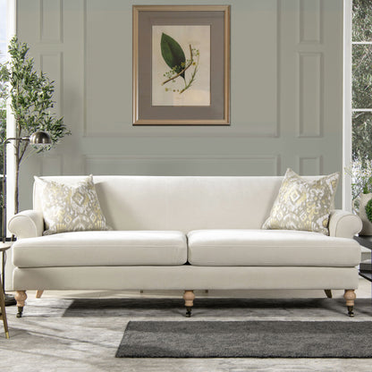 Alana Lawson - Two Cushion Tightback Sofa - French Beige