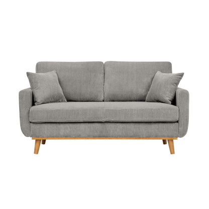 Upholstered Loveseat With Arms And Pillows