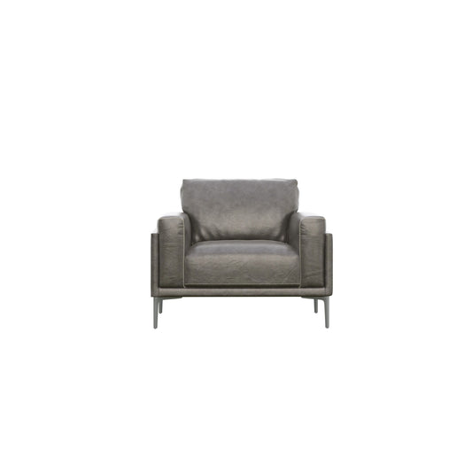 Transitional Fabric Chair - Dark Gray