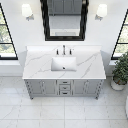 Bathroom Vanity Top With Undermount Sink, 3 Pre Drilled Holes