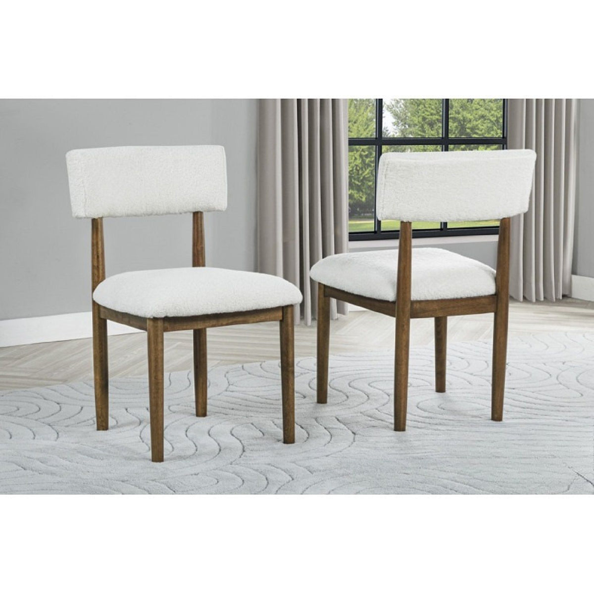 Contemporary Upholstered Dining Chairs (Set of 2)